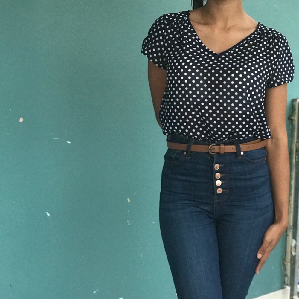 Polka dot blouse